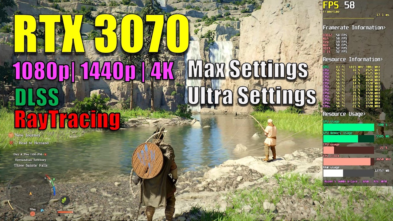 Crimson Desert | RTX 3070 | Max Settings + DLSS/FSR | 1080p/1440p/2160p | FPS Test