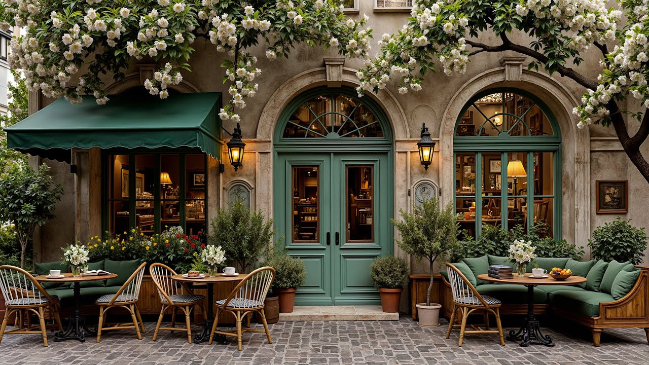 Outdoor Café Jazz Ambience in Paris ☕ Chill Bossa Nova & Relaxing Jazz Music for a Cheerful Mood