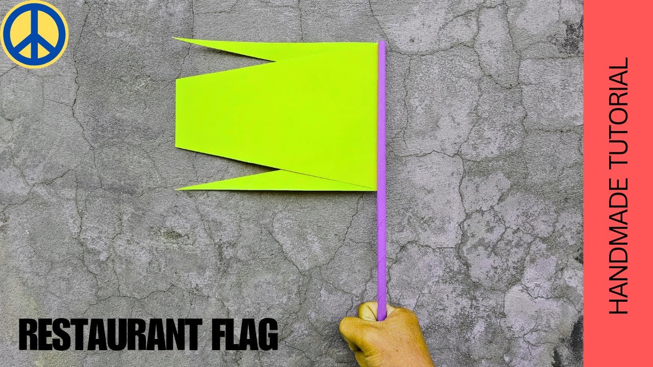 RESTAURANT FLAG | how to make a paper flag | paper flag art | Flag Paper