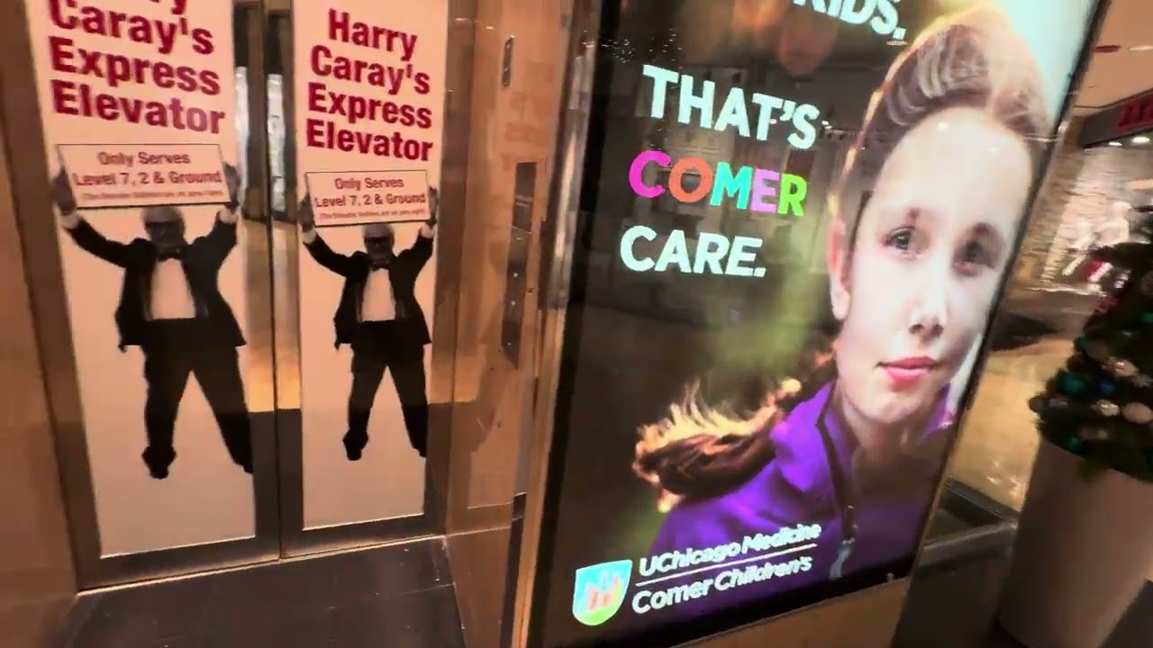 FAMOUS! Otis Glass Elevators @ Water Tower Place Mall Chicago, IL