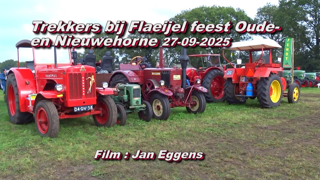 Trekkers bij Flaeijel feest Oude en Nieuwehorne 27 09 2025