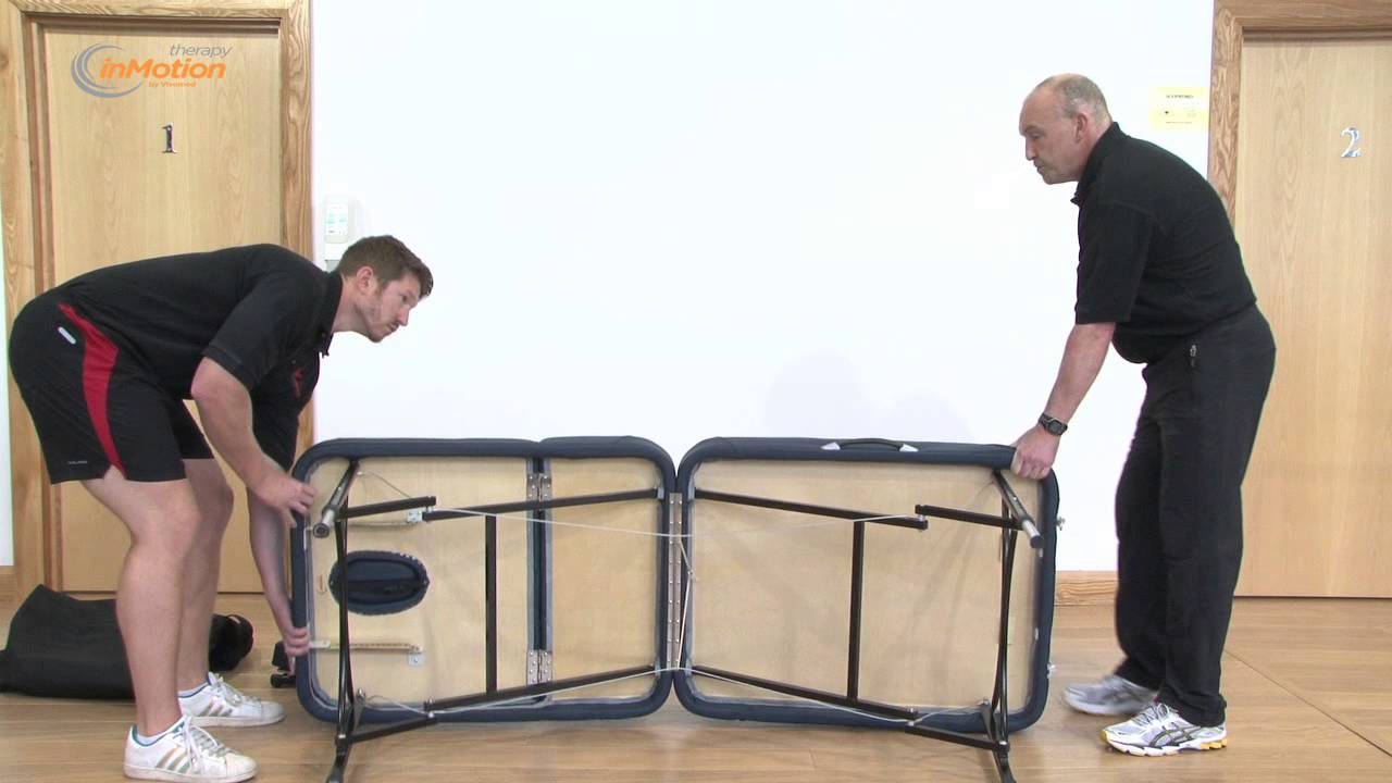 How to set up the Therapy in Motion Elite Pro portable massage table / couch