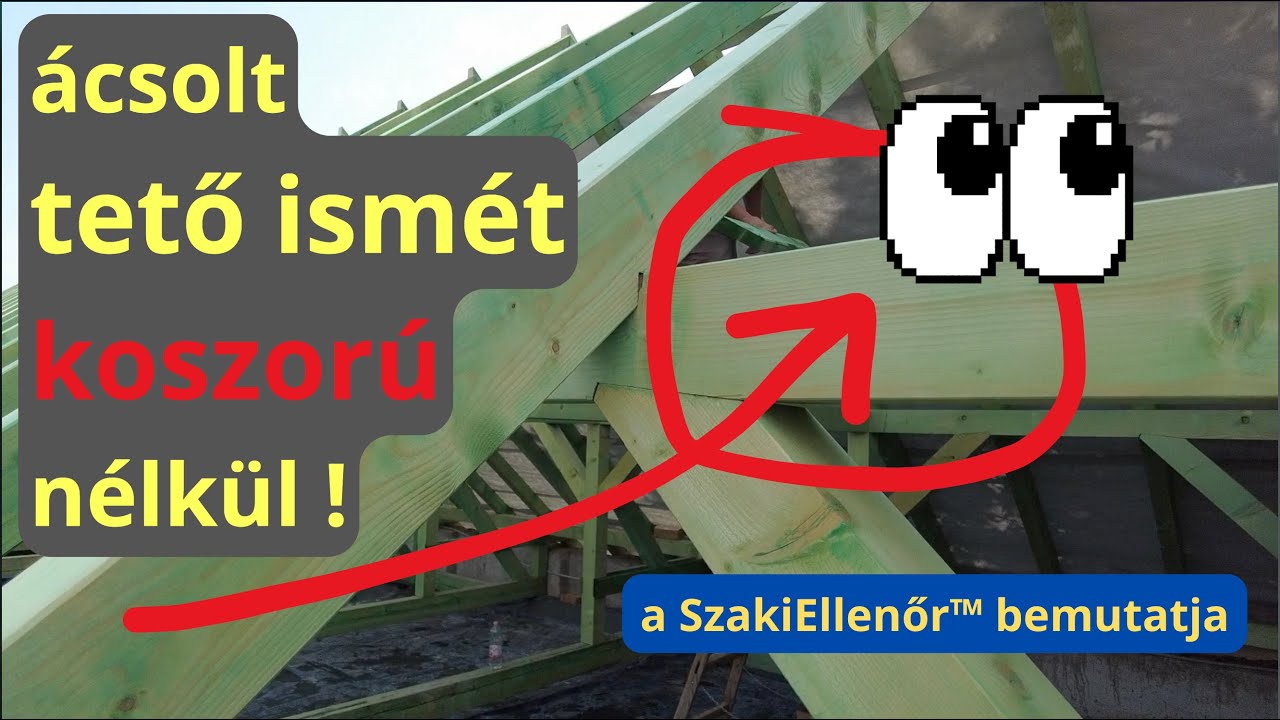 Tetőcsere ácsolattal.A koszorúépítés elmaradt.És így van jól!Ácsolt tető előregyártva,építés közben.
