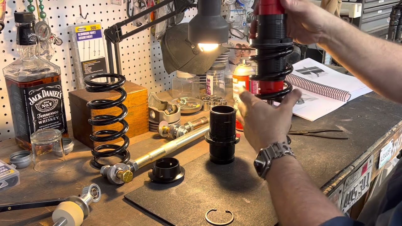 Shelby Cobra Replica build Part 45 front coil over shock assembly