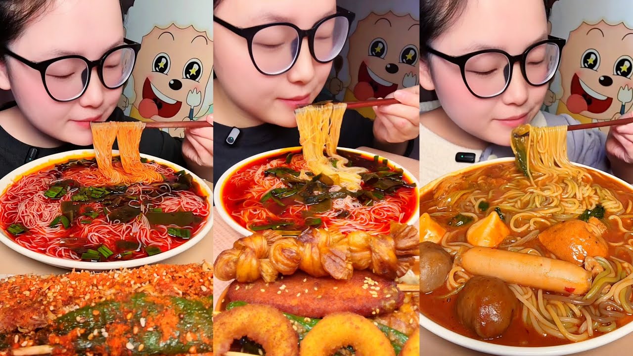 Spicy Eating Mukbang Chinese Food Noodles | ASMR/EATING 중국먹방! Eating Challenge #mukbang #noodles
