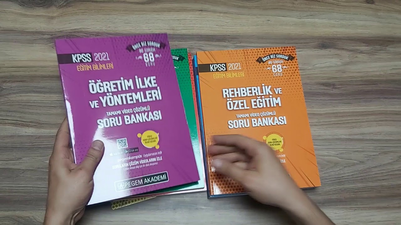 2021 KPSS Eğitim Bilimleri Tamamı Video &Ccedil;&ouml;z&uuml;ml&uuml; Soru Bankası Mod&uuml;ler Seti - 6 Kitap