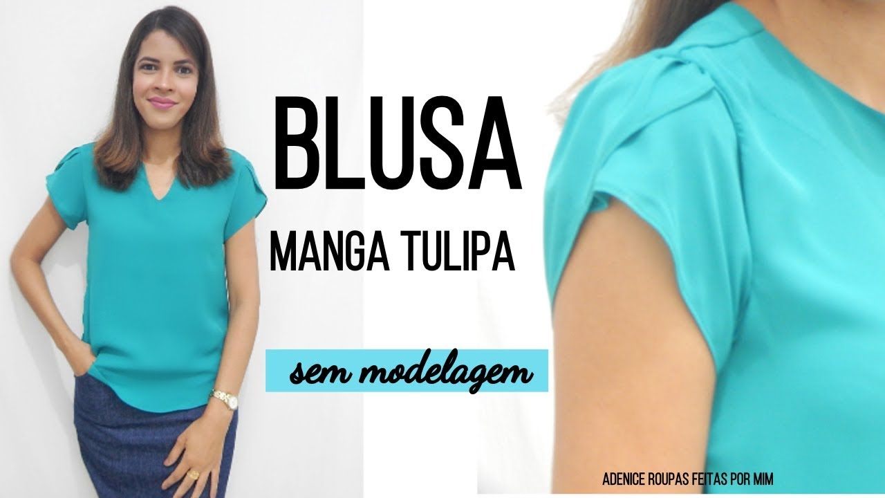 CORTE E COSTURA BLUSA MANGA TULIPA