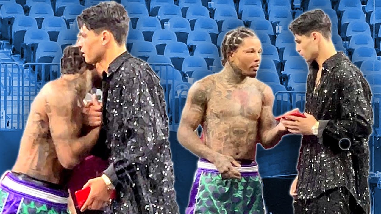 RYAN GARCIA ASKS GERVONTA FOR PHONE NUMBER & EMBRACES HIM AFTER KO LOSS