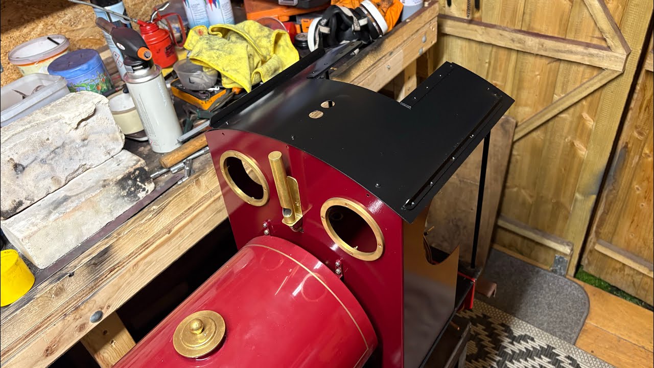 JAX gets a new cab and roof#train#steamengine#livesteam#engineering#hobbies#travel#narrowgauge 