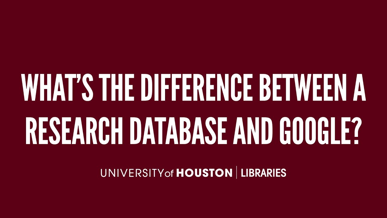 What&rsquo;s the difference between a Research Database and Google?