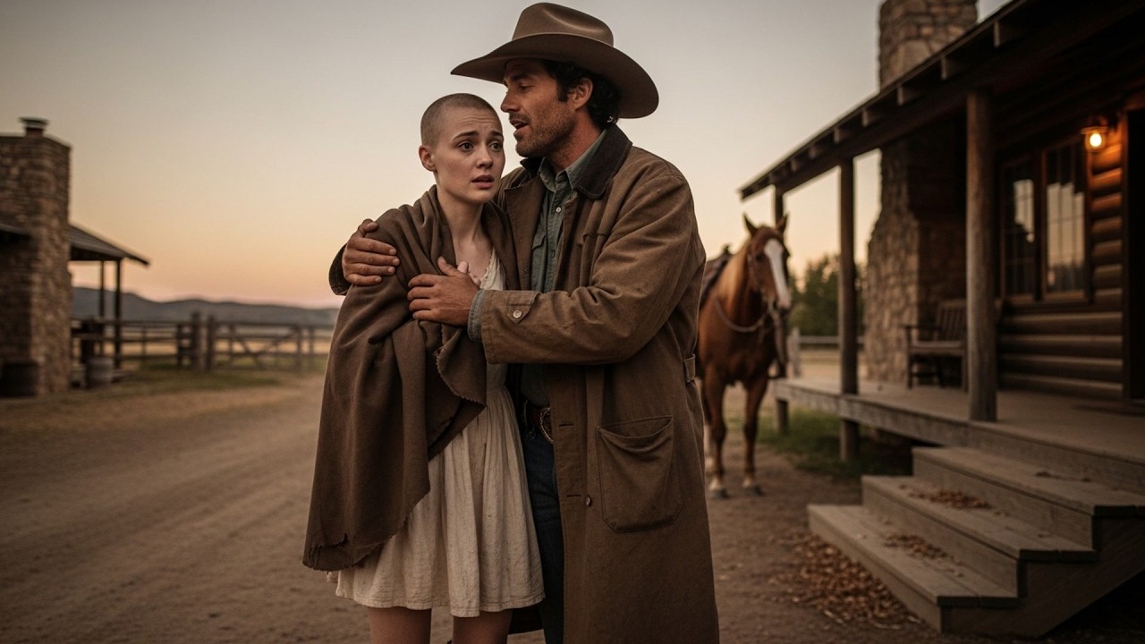 Her Stepmother Shaved Her Head And Threw Her Outside, Cowboy Found Her And Said 