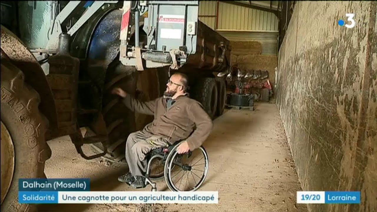 Un agriculteur paraplégique lance une cagnotte participative pour acheter un nouveau fauteuil