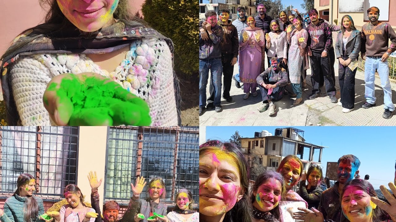 Department me Holi celebration 💝🫂✨#newvlog #holi #crazy #masti #students 