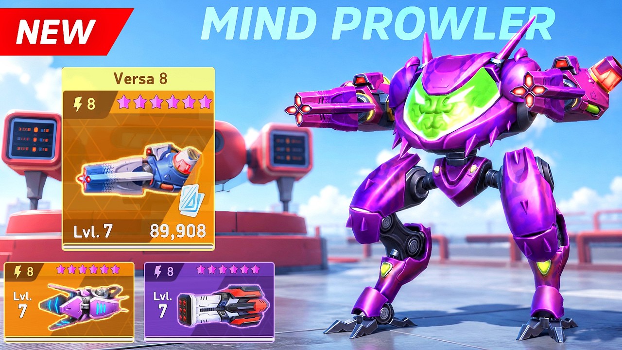 New MIND PROWLER - Lancer with New Weapon VERSA 12, Missile Rack 8, Howler 8 - Mech Arena