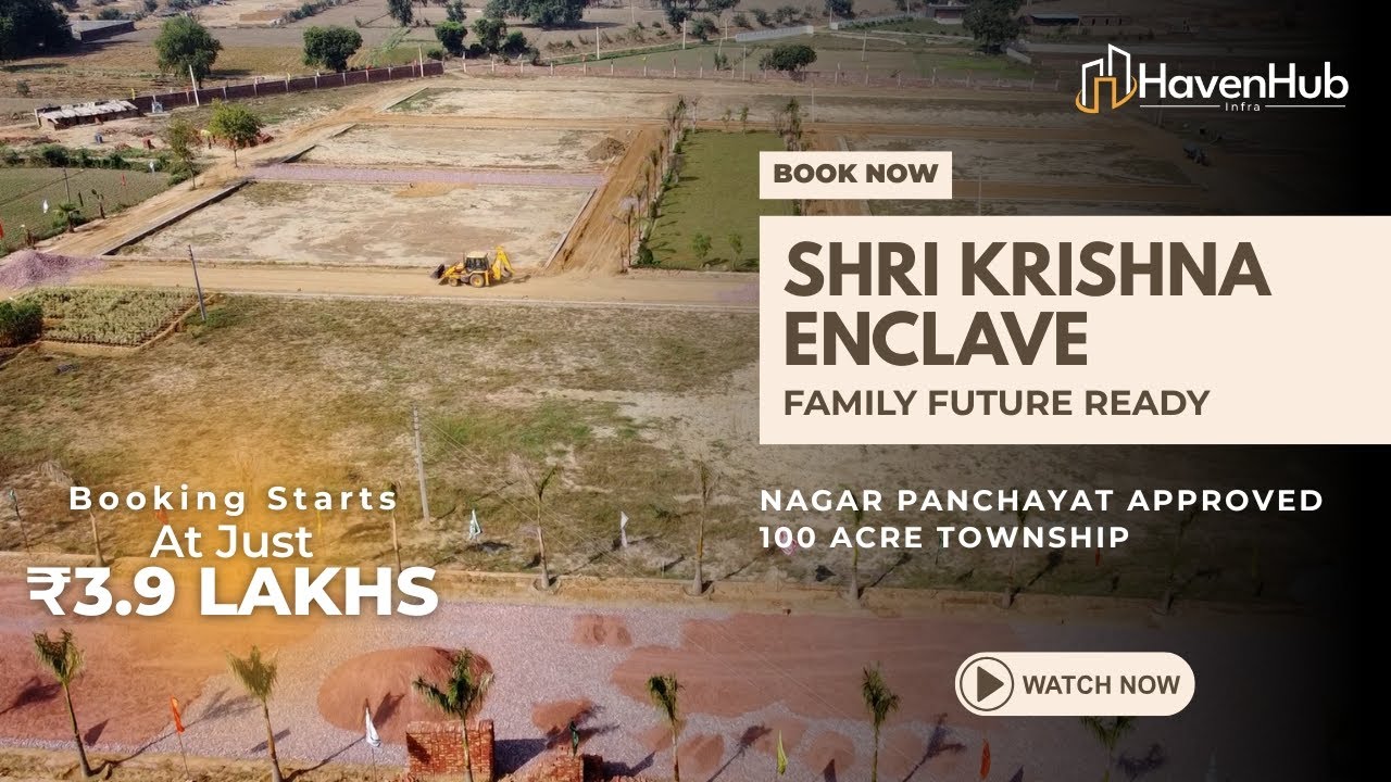 Premium Residential Plots Near Jewar Airport | Shri Krishna Enclave Drone Tour HavenHub Infra