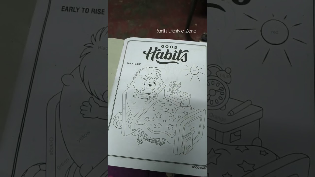 one year baby colouring book #colouringbooks #myson #goodhabitsforkids#minivlog5#babylearningcolors