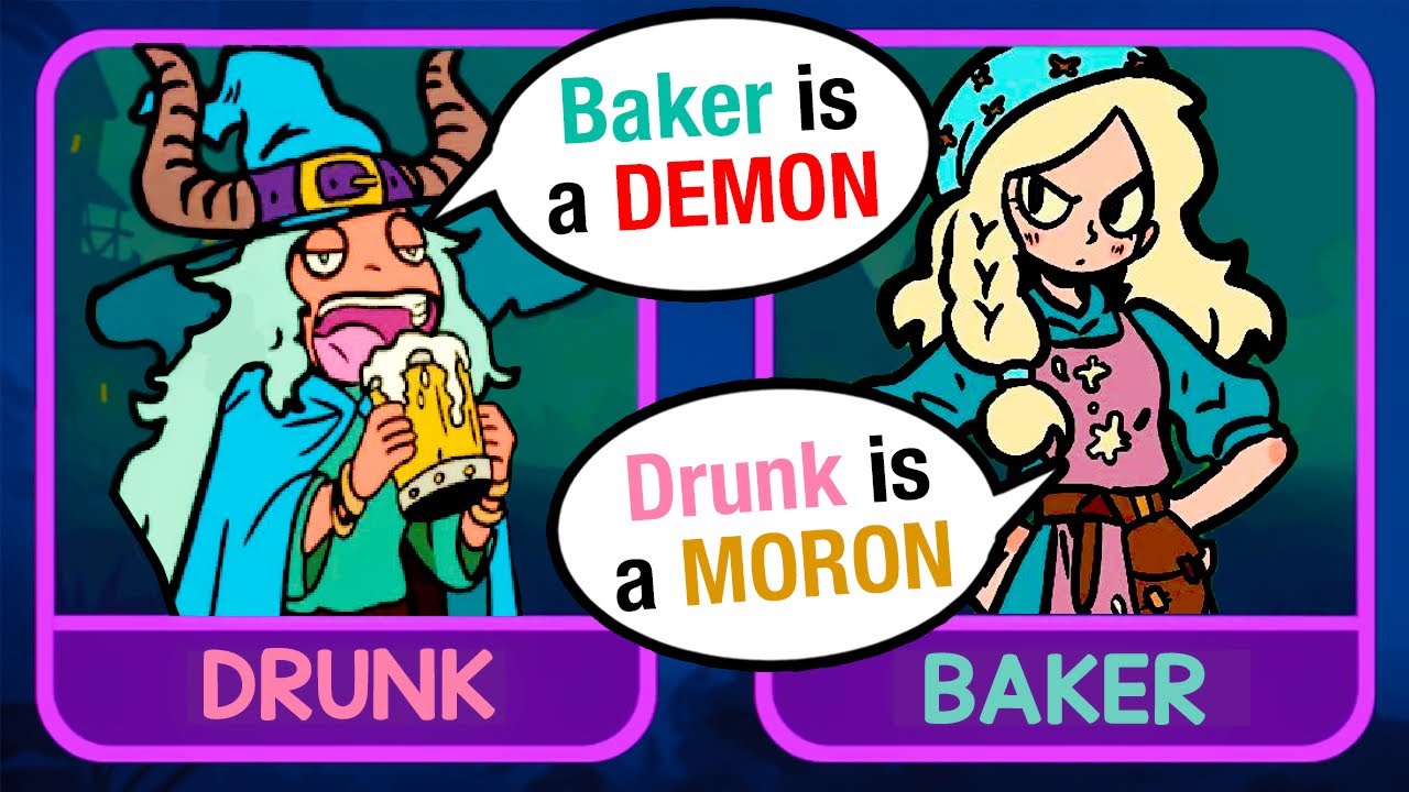 One Villager Is Lying, One Villager Is Drunk - Demon Bluff
