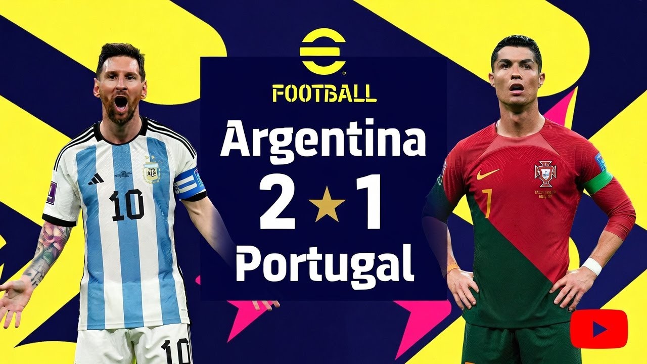 The GOAT Battle! Argentina vs Portugal | eFootball Gameplay