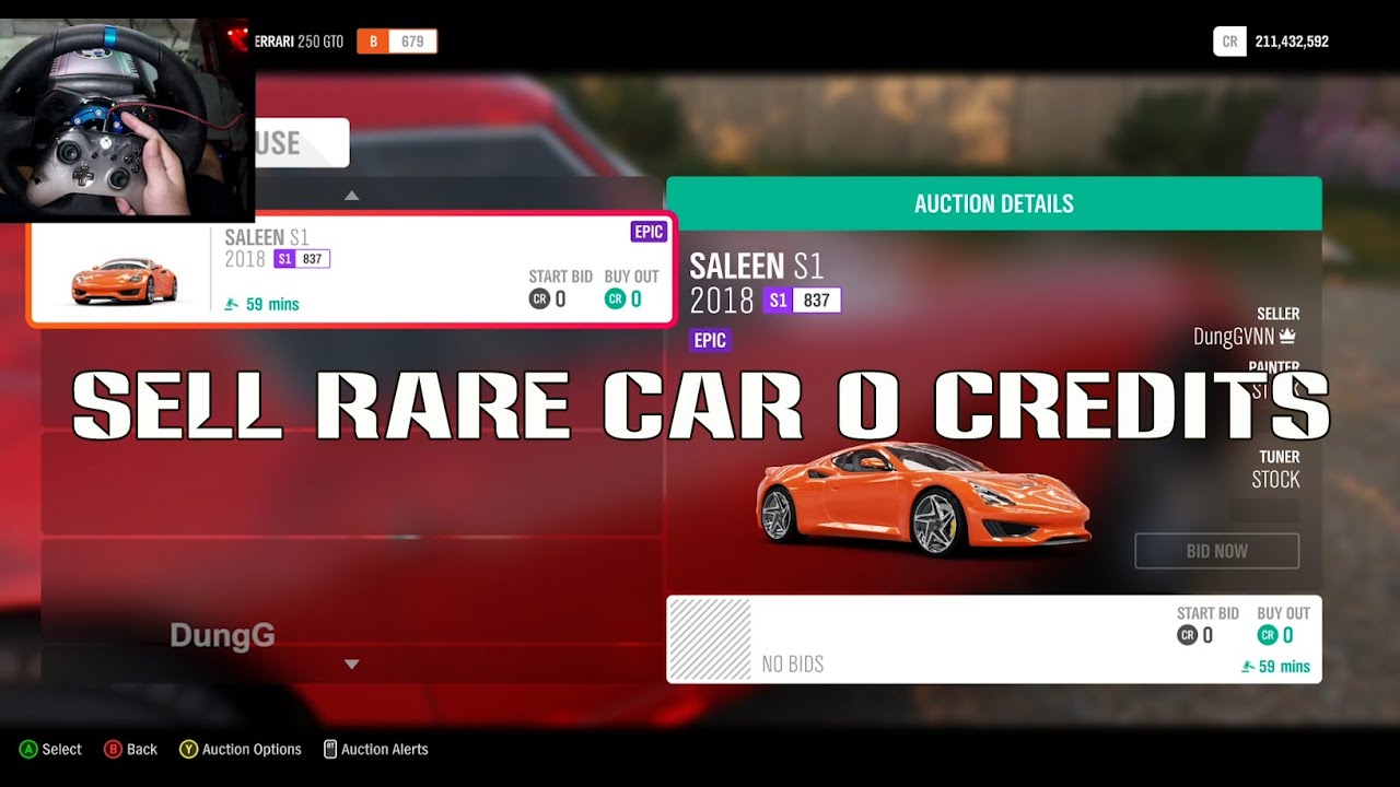 Rare cars now very cheap in Auction House, Saleen S1 - 0 CR - Forza Horizon 4
