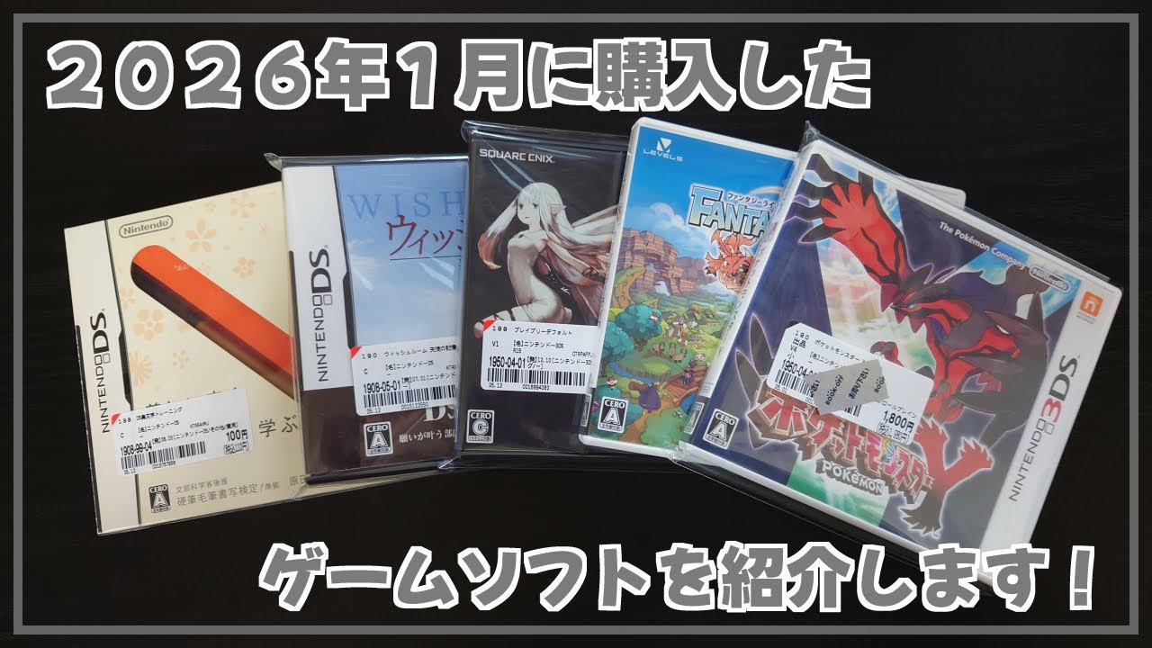 【購入品紹介】2026年1月に購入したゲームソフトを紹介します！【DS/3DS】