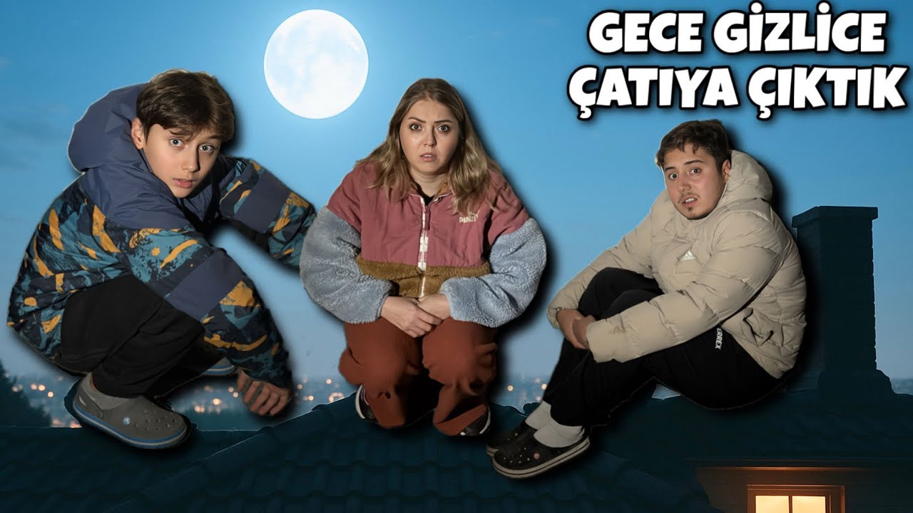 GECE GİZLİCE EVİN &Ccedil;ATISINA &Ccedil;IKTIK !! (KORKUN&Ccedil; SAATLER)