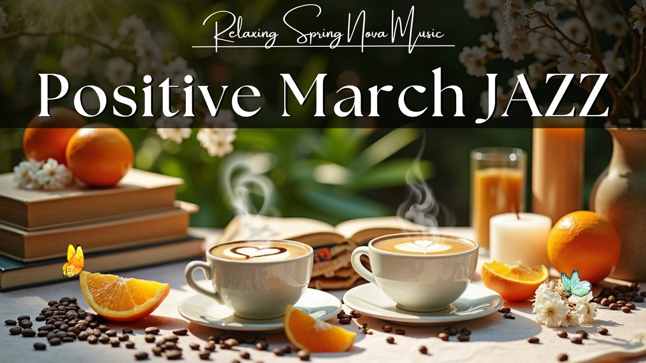 [Positive March Jazz] ☕🌸 Happy Spring Coffee Jazz & Relaxing Bossa Nova Piano for Good Mood