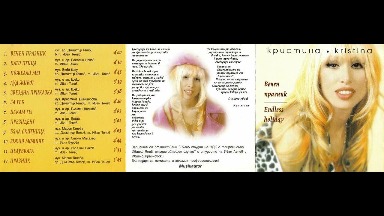 Кристина Димитрова - Като птица (1997)