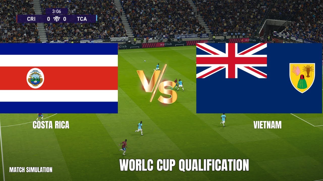 Costa Rica vs Turks & Caicos Islands | U17 World Cup Qualification | PES 2021 Simulation