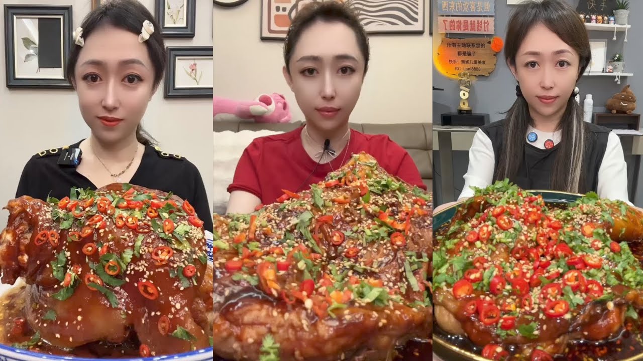 Mukbang #09: Eating roll  belly , braised pork belly, legs pork #mukbang #eatingshow #porkbelly