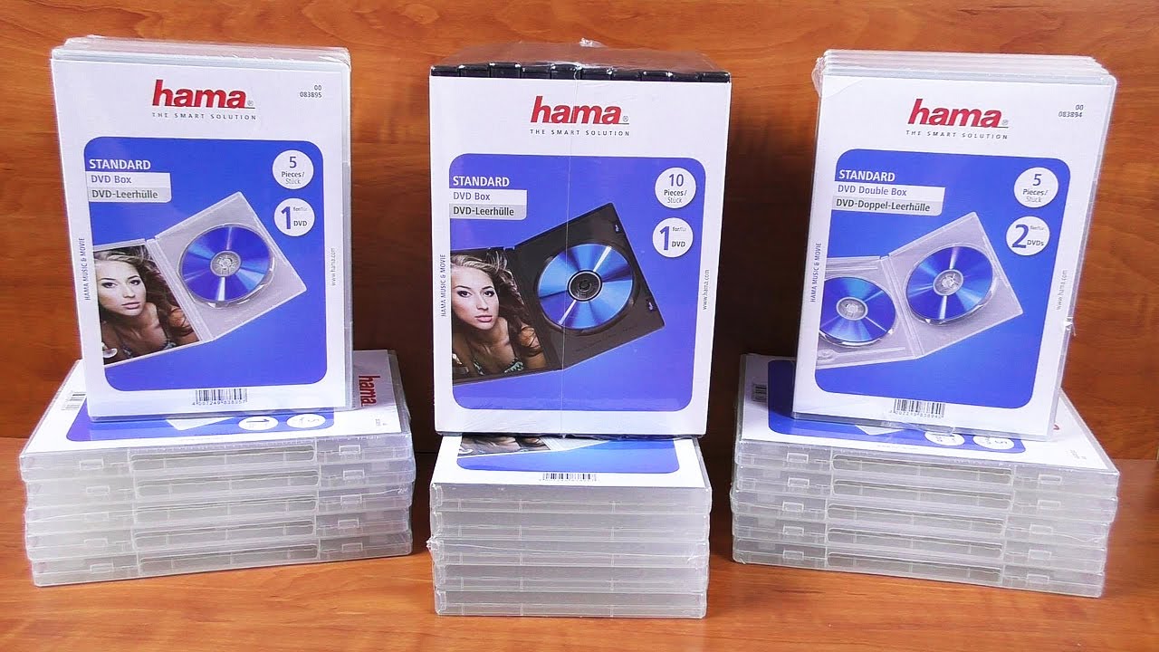 DVD коробки Hama - Чёрные и прозрачные - посылка из Nix.ru