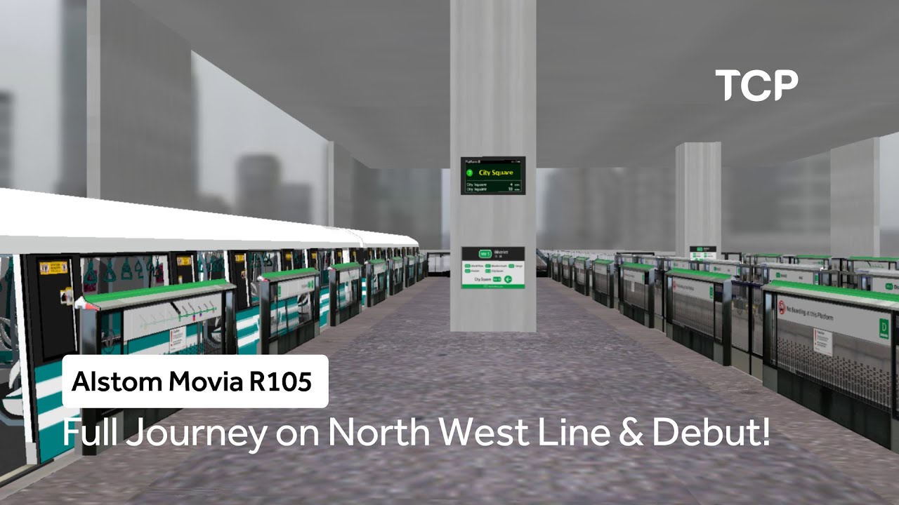 OpenBVE  - Alstom MOVIA R105 Debut on North West Line (Fictional)