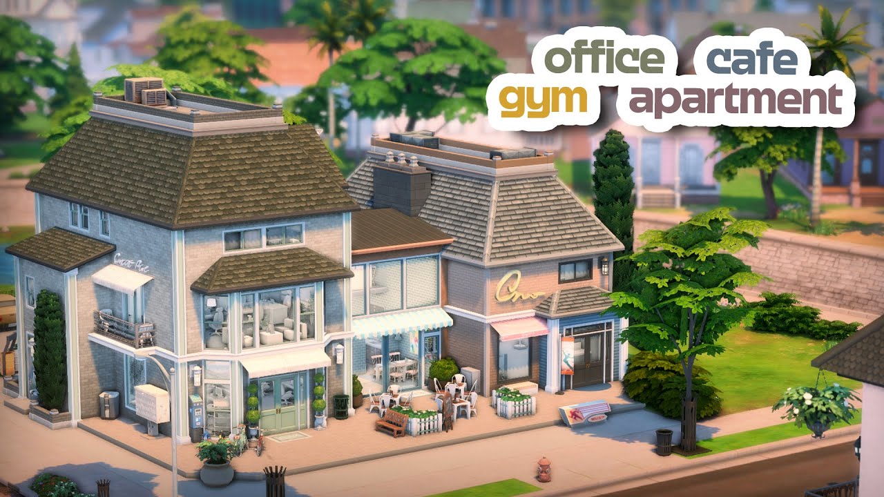 Офис, кафе, спортзал и квартира ☕🏋️‍♀️🖥️ || The Sims 4 Скоростная сборка