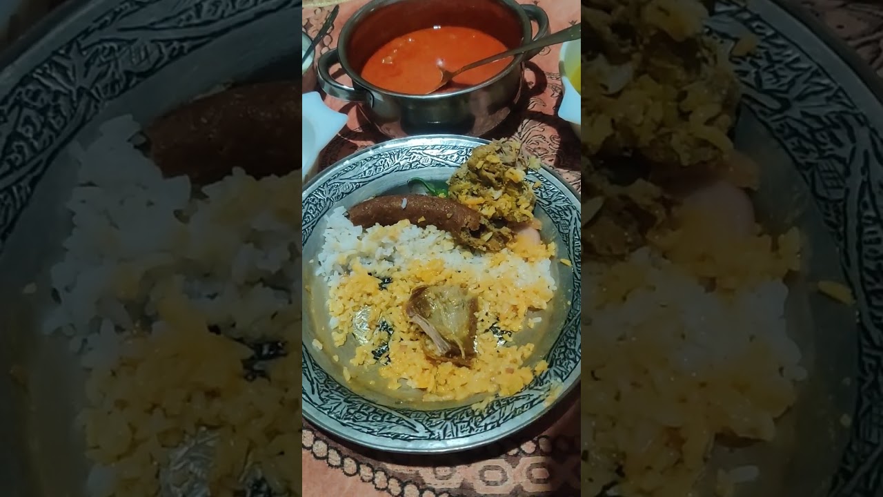 Kashmiri food wazwan mutton chicken delicious 😋😋😋