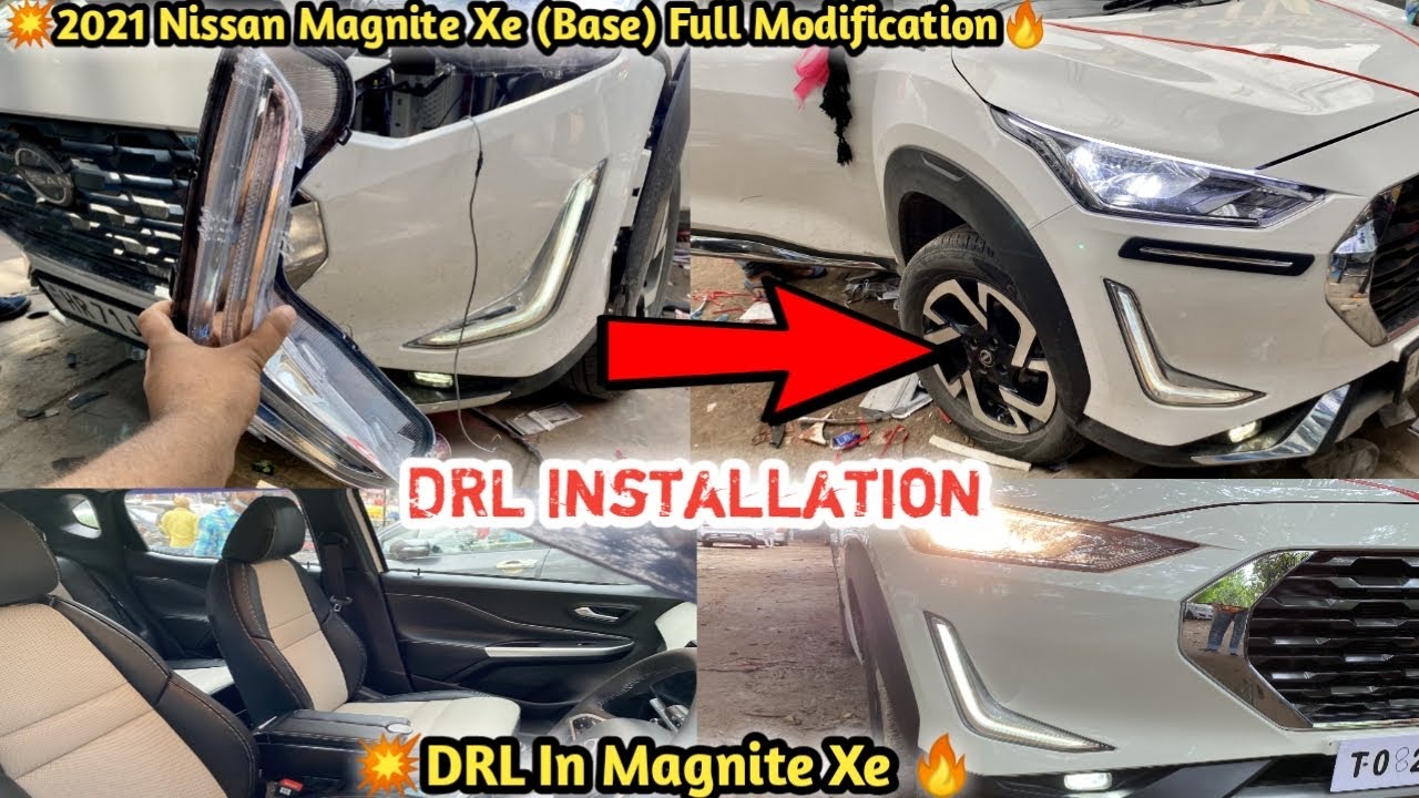 💥 2021 Nissan Magnite xe(base) Modified🔥 Drl Install in Magnite xe Magnite Modified🔥 Magnite drl