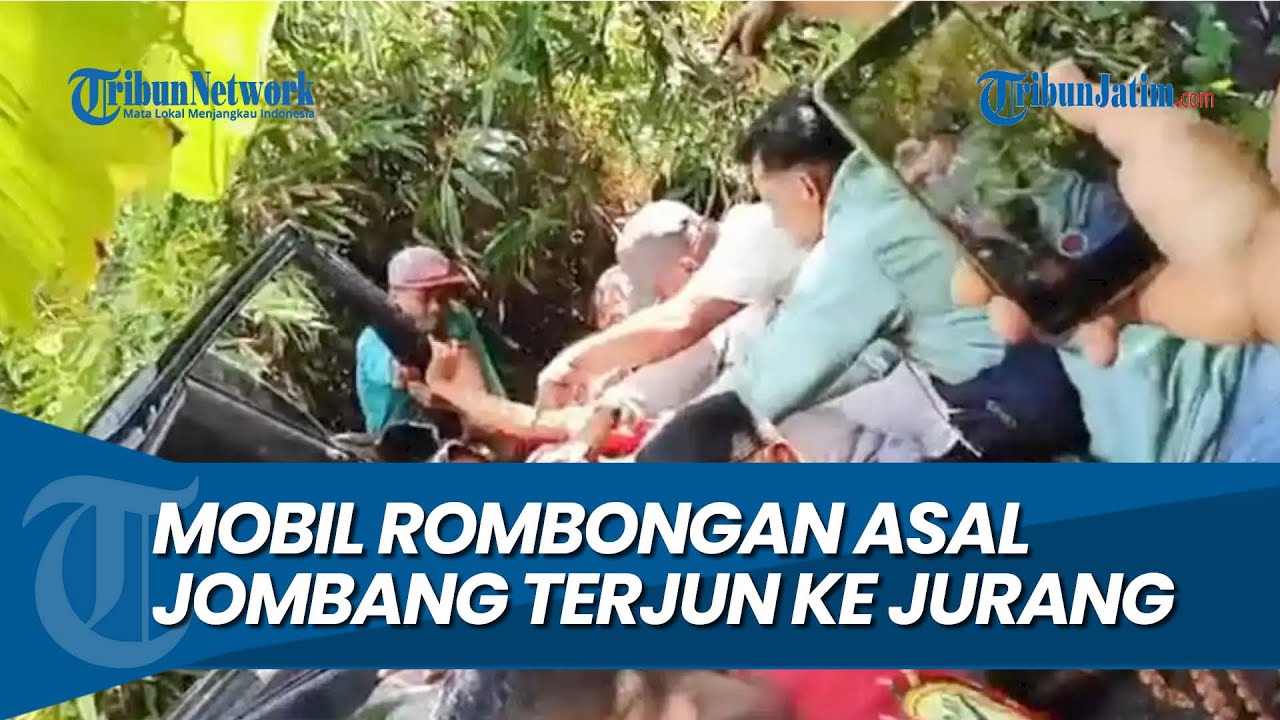 TERJUN KE JURANG, Niat Wisata ke Pantai, Mobil Rombongan Asal Jombang Kecelakaan di Trenggalek
