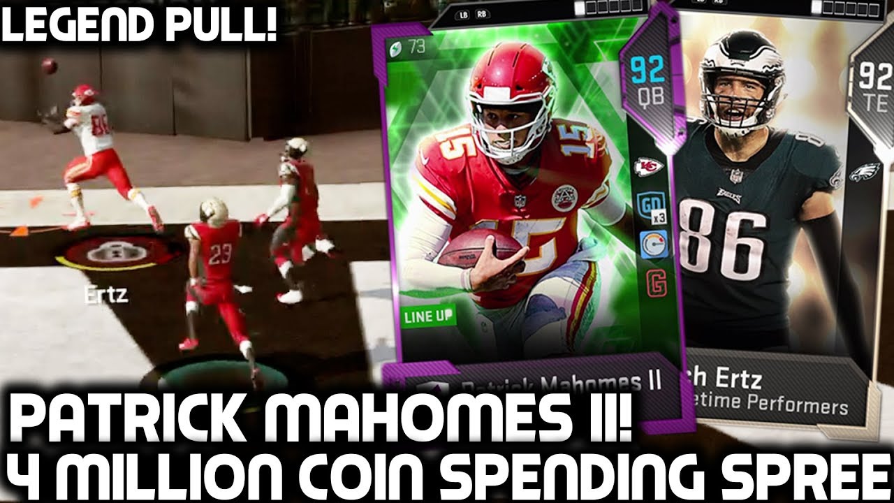 PATRICK MAHOMES II HAS A CANNON! 4 MILLION COIN SPENDING SPREE! Madden 19 Ultimate Team