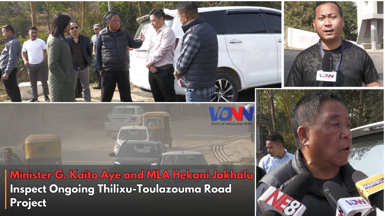 Minister G. Kaito Aye and MLA Hekani Jakhalu Inspect Ongoing Thilixu-Toulazouma Road Project