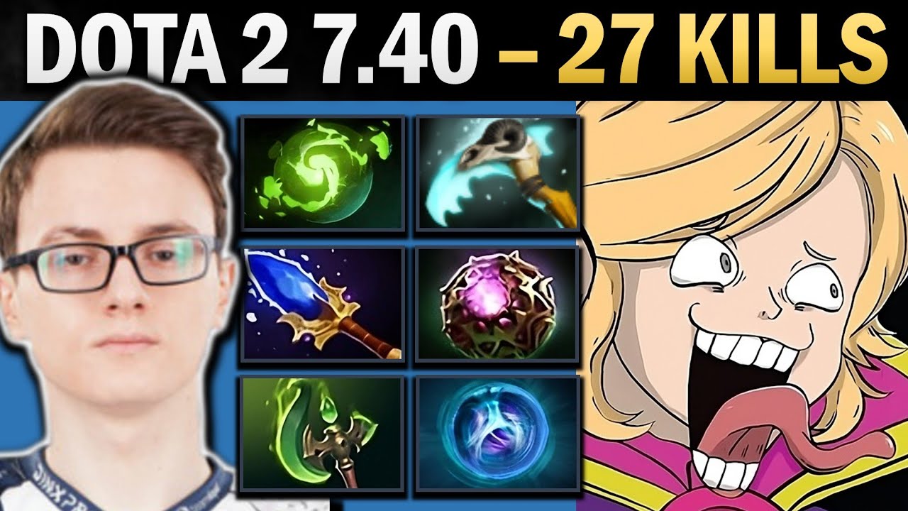 Invoker with 27 Kills and Pro Sphere - Mid - Dota 7.41