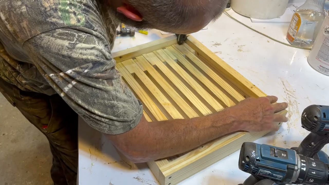How I assemble my slatted racks for my honeybee hives.