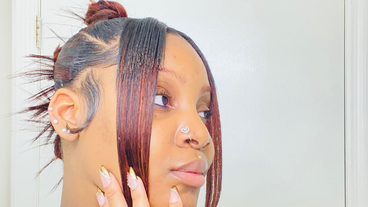 Tomiee Lee inspired Mohawk buns with bangs❤️🤍🧡.