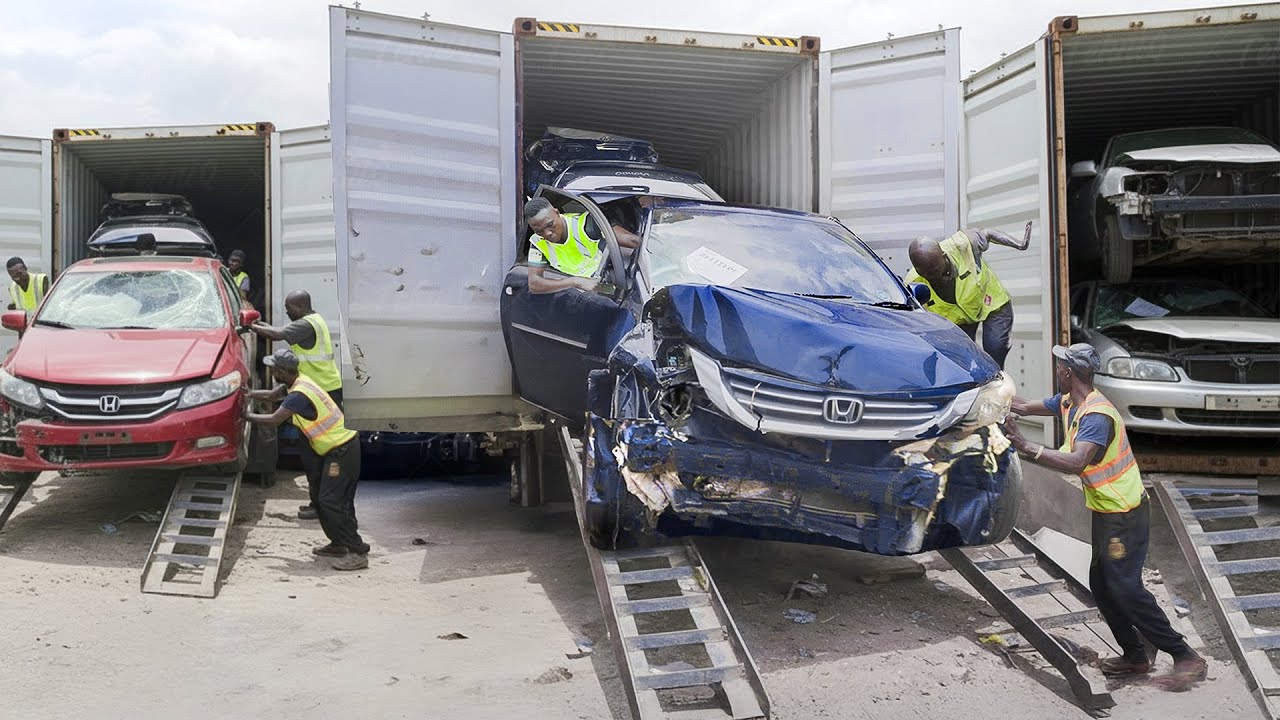 Cheapest Nigerian Technique to Unload Wrecked Cars Imported From the US