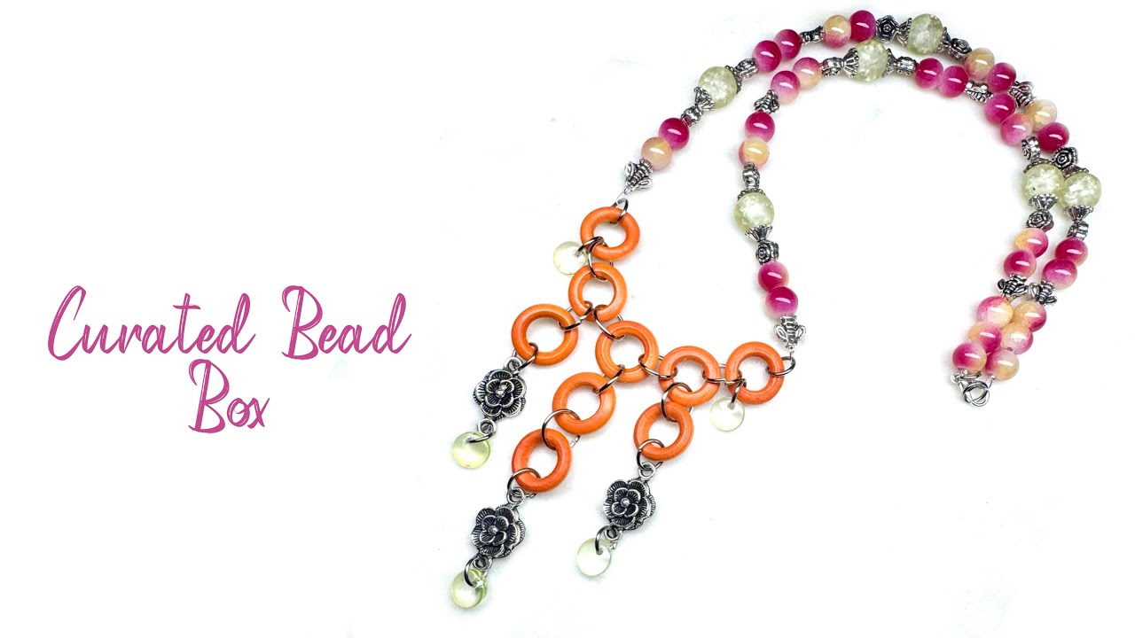 May 2025 Curated Bead Box Unboxing + Spring Necklace Tutorial | Bees, Flowers & Crackle Glass! 🐝🌸