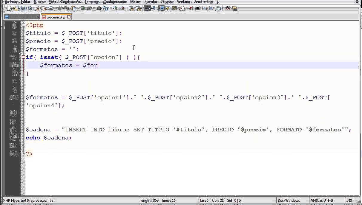 Manejo de checkbox en PHP [ 01 de 03 ]