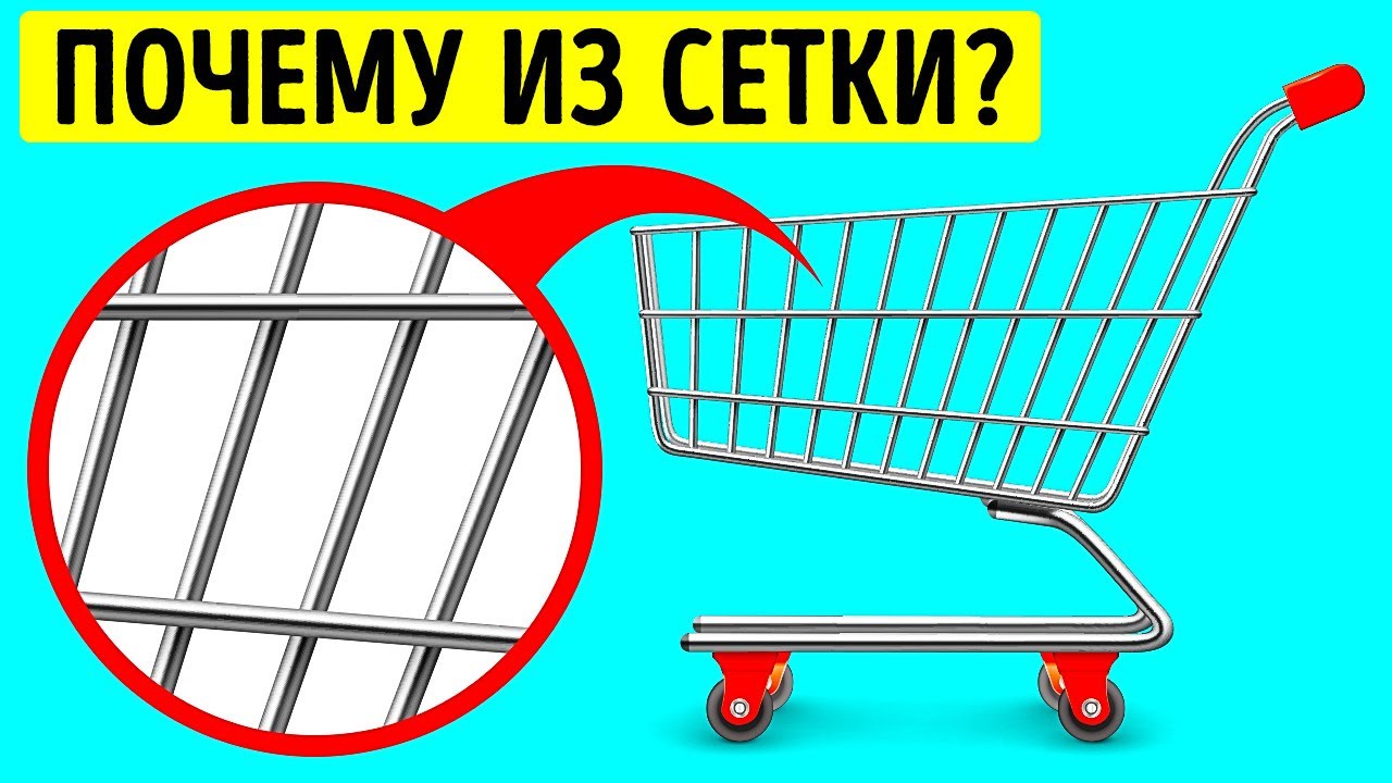 Почему тележки для покупок делают из сетки + 15 вещей, о которых вы никогда не задумывались