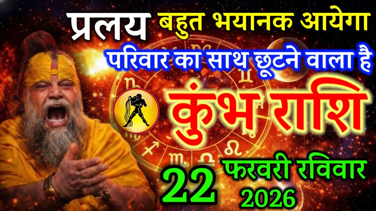 कुम्भ राशि 07 फरवरी 2026 प्रलय बहुत भयानक आयेगा परिवार का साथ छूटने वाला है