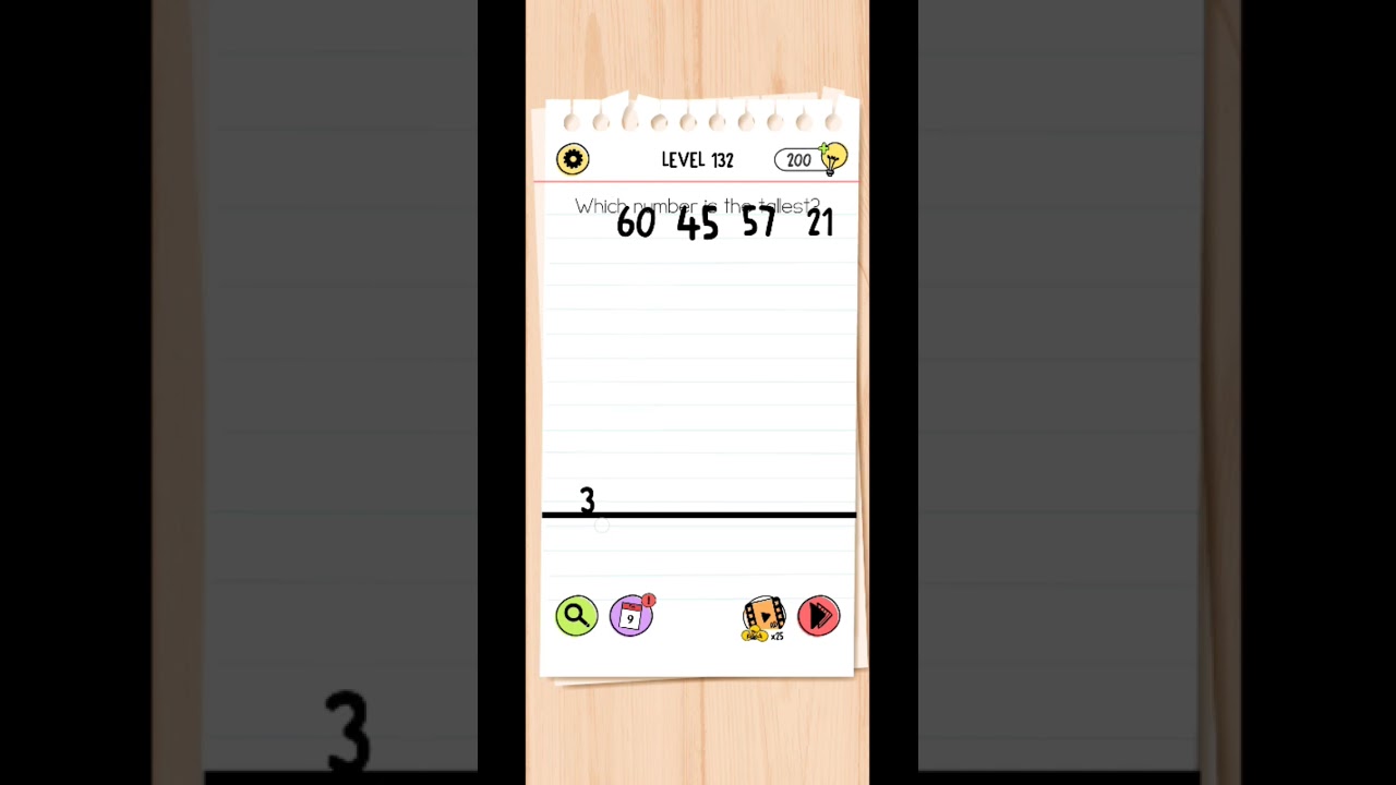 Level 132 // Which number is the tallest? Brain test // #games #blockpuzzle #easybrain #hardpuzzle