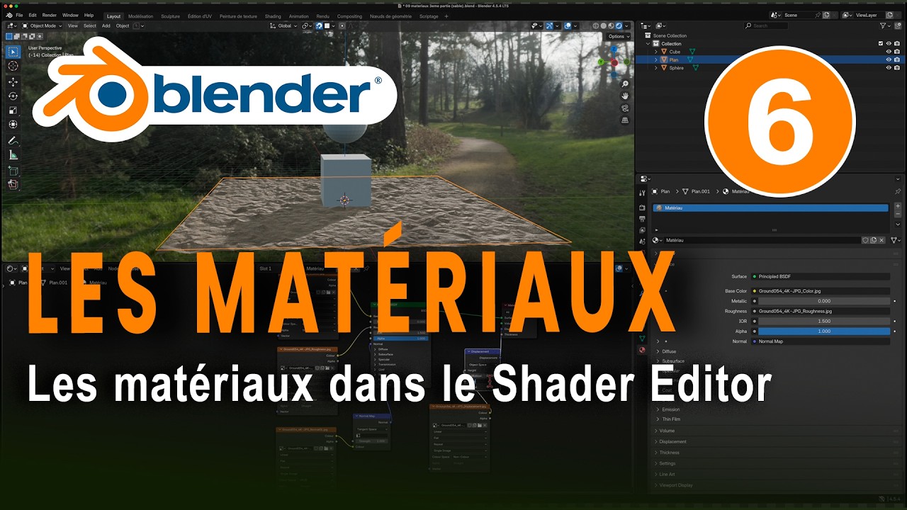 APPRENDRE BLENDER Partie 6 - Les matériaux avancés dans le Shader Editor