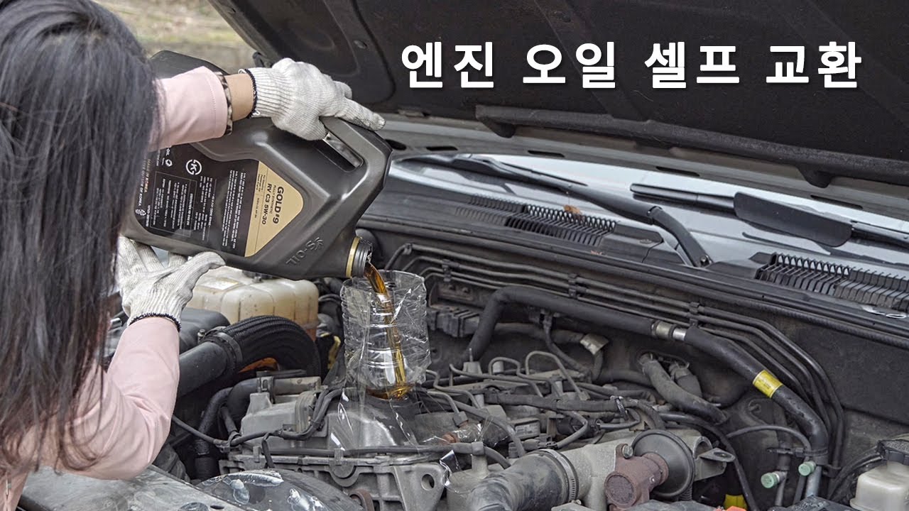 오일 석션기를 이용한 엔진 오일 자가 교환 / 자동차 셀프 경정비