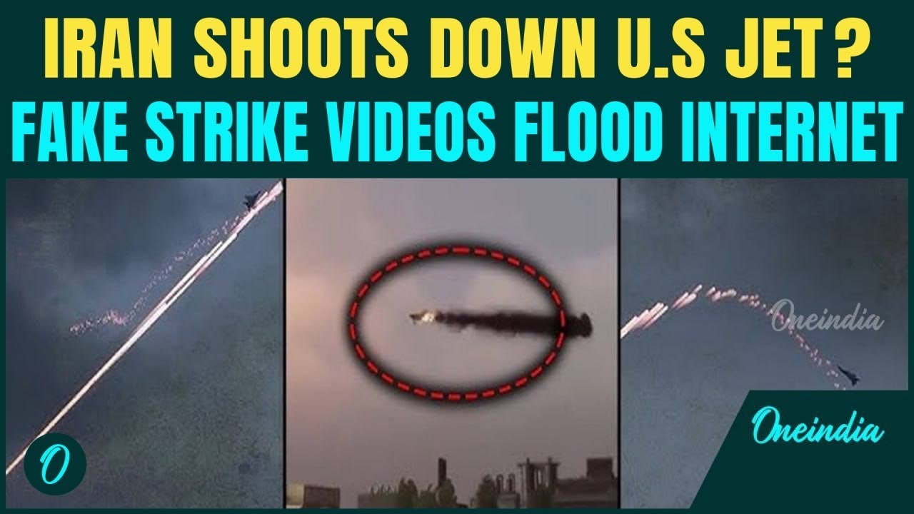 Iran SHOOTS DOWN US Fighter Jet Mid-Air? Viral US-Iran War Clip Real Or Fake? War Fact Check