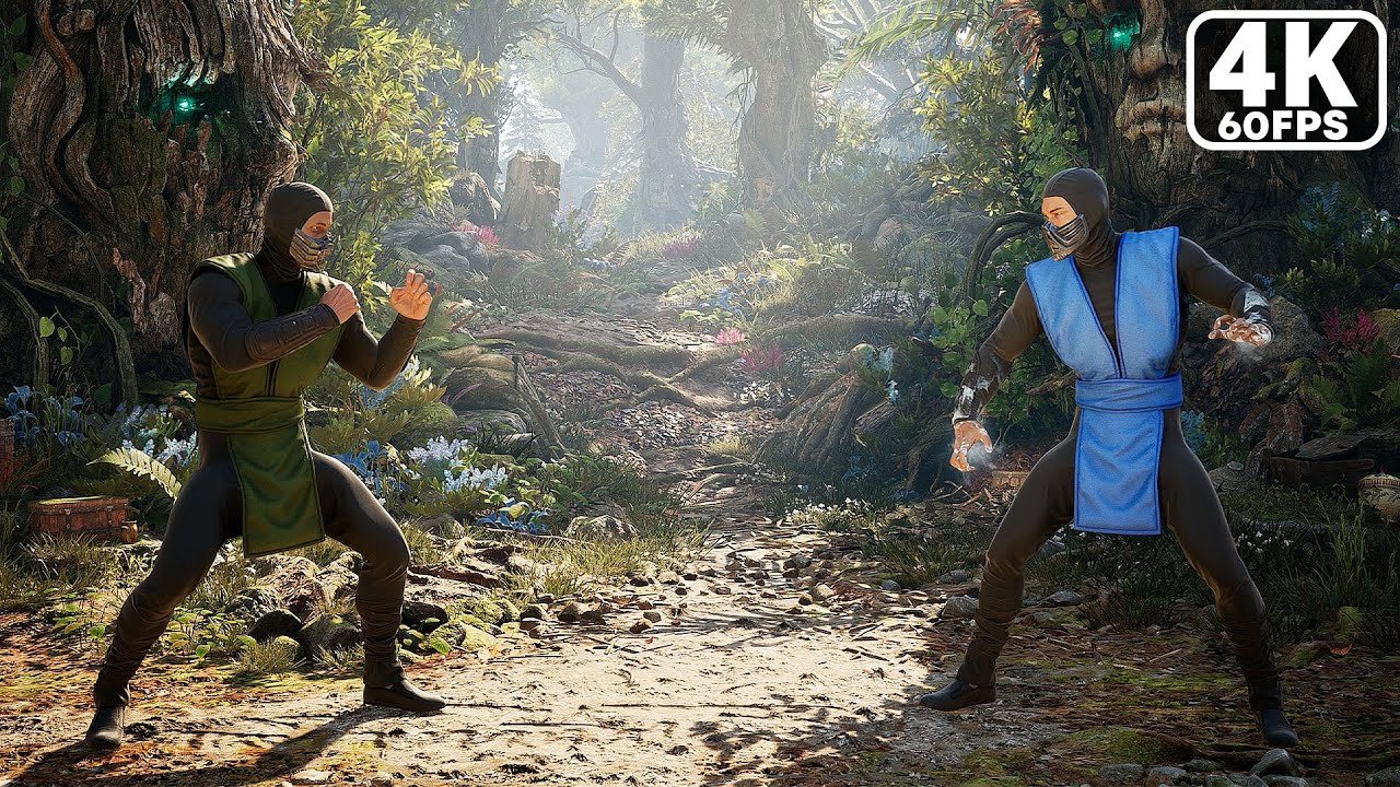 MORTAL KOMBAT 1 - REPTILE VS SUB-ZERO (облик фильма 1995 года) (4K/60 кадров в секунду)